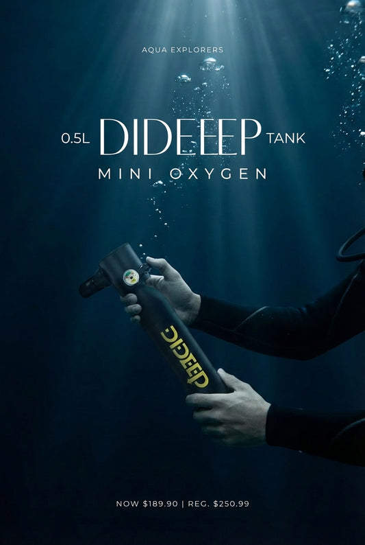 DIDEEP 0.5L Mini Oxygen Tank for Underwater Breathing