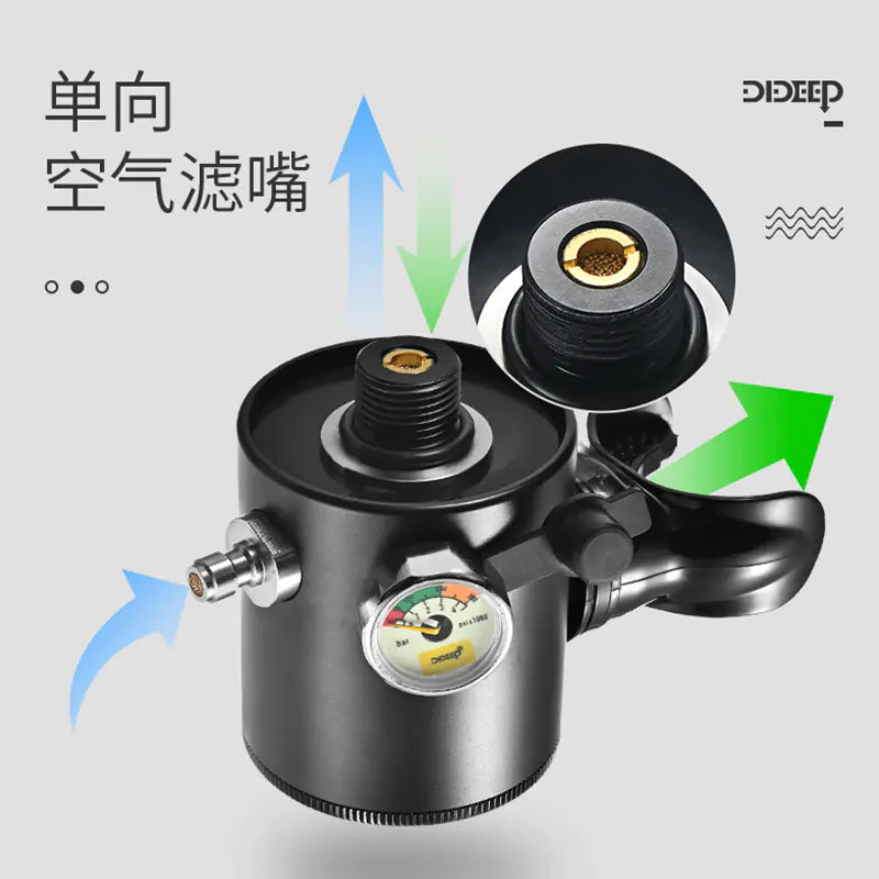 DIDEEP 0.5L Mini Oxygen Tank for Underwater Breathing