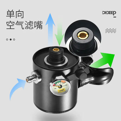 DIDEEP 0.5L Mini Oxygen Tank for Underwater Breathing